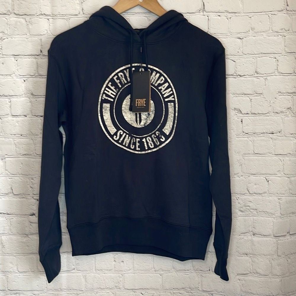 The Frye Company Women’s Circle Logo Black Hoodie size‎ xs New with tags